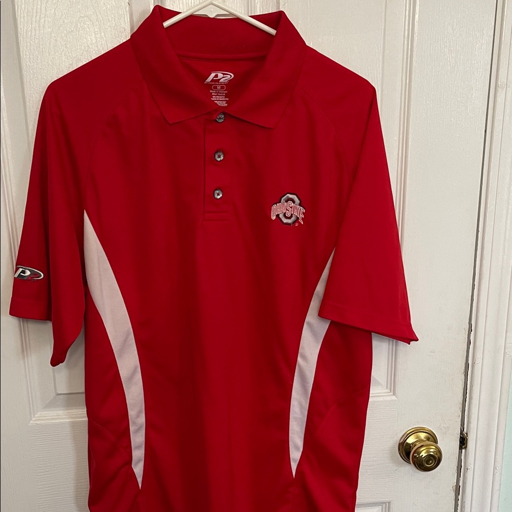 Pro Player Red and White Ohio State Polo Shirt